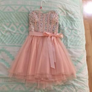 Baby pink sequined homecoming dress (worn once)